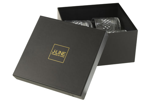J-Line glas Whisky Tennessee - transparant - giftbox - 4 stuks - vtwonen shop
