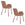 Zuiver Brit Eetkamerstoelen Armleuning Rood - Set van 2