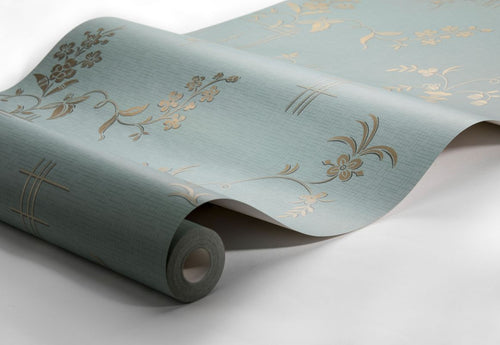 Borastapeter behang bloemetjes groen - 53 cm x 10.05 m - 660085 - vtwonen shop