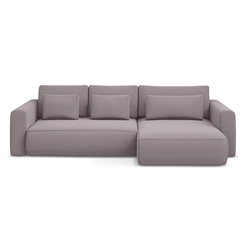 LaMiaSofa hoekbank rechts Perugia - velours - lavendel - 278x149x82