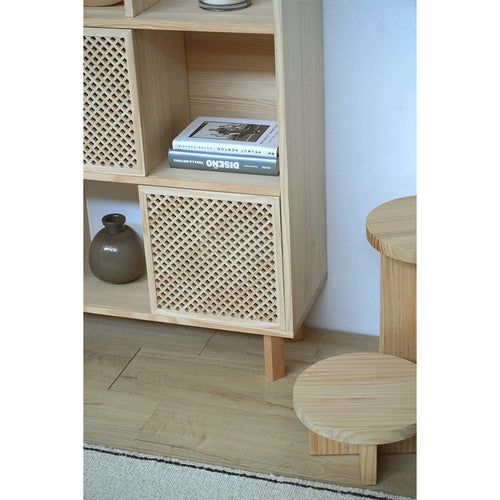 Naan Furniture Boekenkast Mica - Gelakt massief grenen - Natuurlijk - 98 cm - vtwonen shop