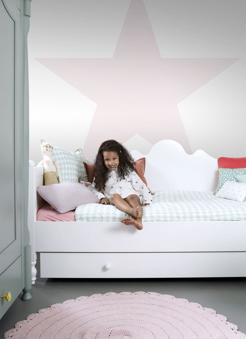 ESTAhome fotobehang grote ster licht roze - 186 x 279 cm - 158851 - vtwonen shop