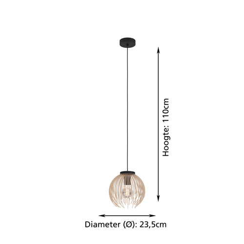 EGLO hanglamp Venezuela-A - E27 - Ø 23.5 cm - zandkleur