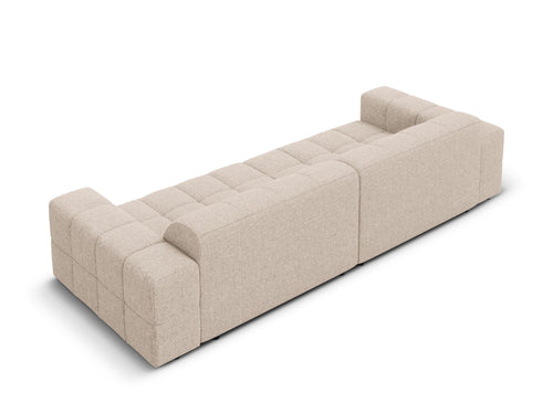 Cosmopolitan Design Bank Chicago 4-zits, chenille beige - 102x252x78cm