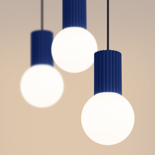 Sollux Lighting Hanglamp HALO 3L ultramarijn - 40x6x120cm