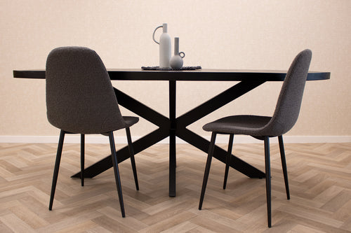 Kick eetkamerstoel Mees - Donkergrijs - vtwonen shop