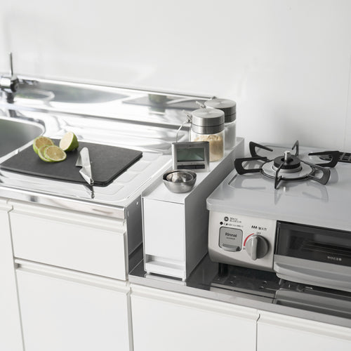 Yamazaki Tower Kruidenrek compact uitschuifbaar - Wit