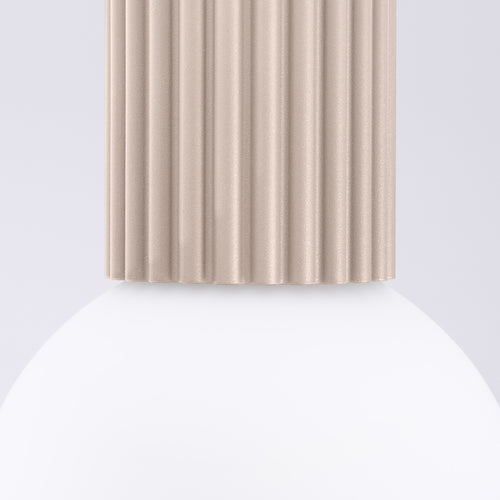Sollux Lighting Plafondlamp HALO taupe IP44 - 12x12x21cm