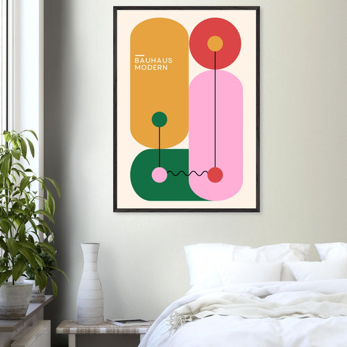 Artfulprints Poster Bauhaus - Modern art   - A4 21x29.7 cm - Meerkleurig