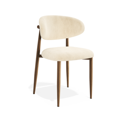 Premium Interiors - Set van 2 stoelen LINA - krullend fluweel crème 52cm