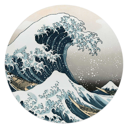 Reinders glasschilderij Hokusai - De Grote Golf - Ø 50cm