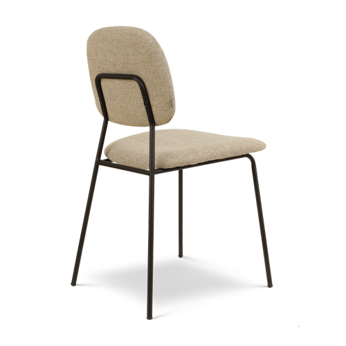 Nolon Jasmijn Eetkamerstoel Taupe Melange - Zwart