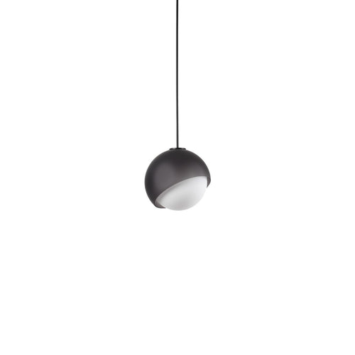 Ideal Lux BLOOM 12 cm bolvormige hanglamp voor plafondmontage, zwart, 1x E27 fitting