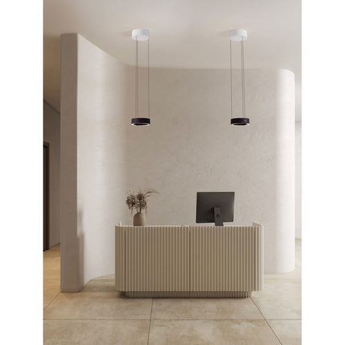 Nova Luce AFI Cilindrische hanglamp voor aan het plafond, zwart, sensor dimbaar, LED, 24W, 1712lm, 3000K