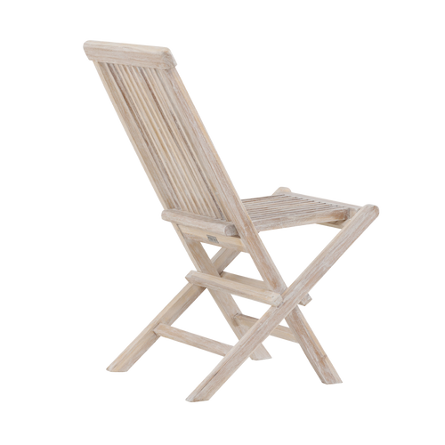 Nest outdoor Jildou Inklapbare Houten Tuinstoel Whitewash