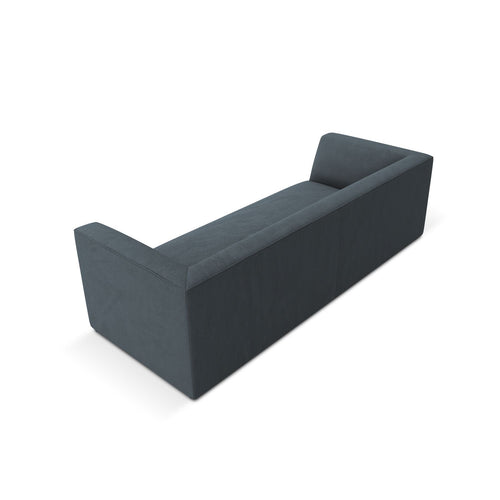 Cosmopolitan Design - Bank Siena 3-zits, ribfluwelen blauw - 92x232x69cm
