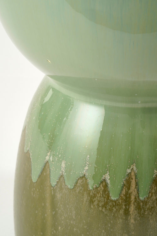 Mica Decorations Lucien Bijzettafel - H42 x Ø29 cm - Keramiek - Groen - vtwonen shop