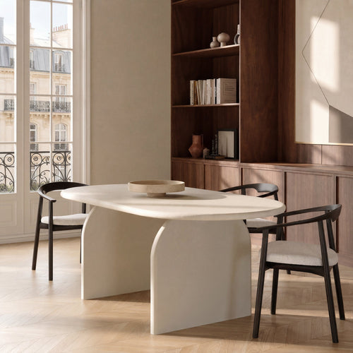 Premium Interiors - Eettafel BRIA - microcement wit 200cm
