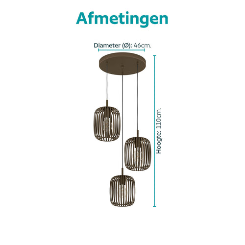 EGLO hanglamp Romazzina - e27 - brons