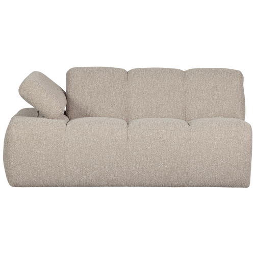 WOOOD 1,5-zits bank met arm links Mojo - Bouclé - Beige - 74x160x97 cm - vtwonen shop