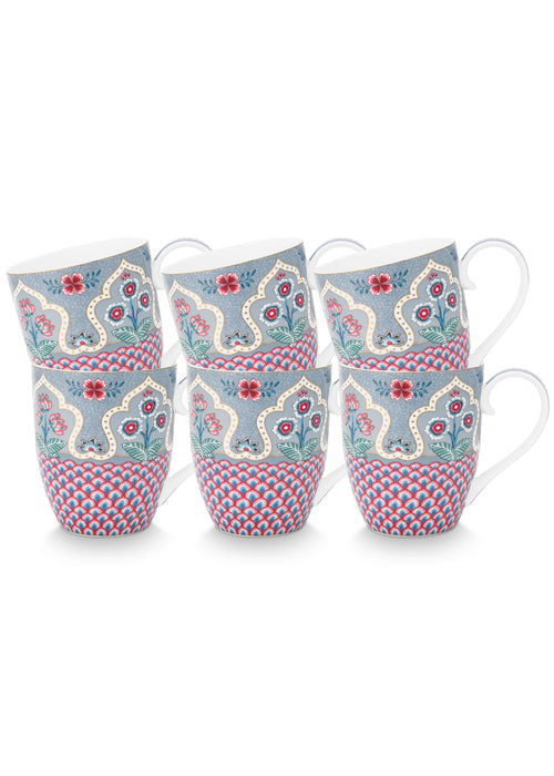 Pip Studio - Flower Festival Mokken - Servies set van 6 - 450ml
