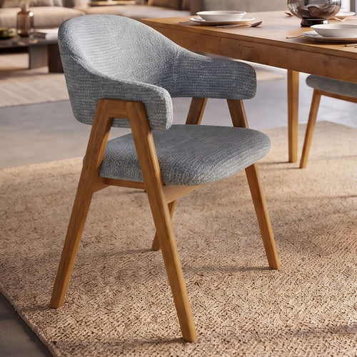 Kare Design Stoel met armleuningen Jonte blauw