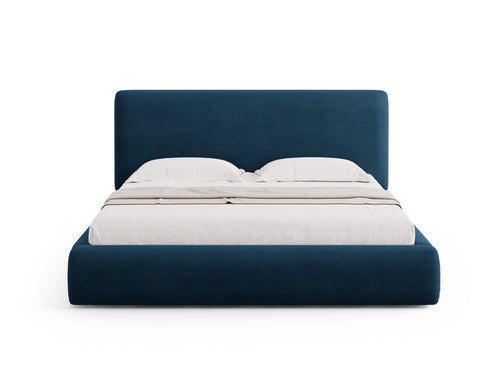 Cosmopolitan Design Opbergbed met hoofdeinde Colonel 160x200cm, chenille, koningsblauw - 220x180x100cm