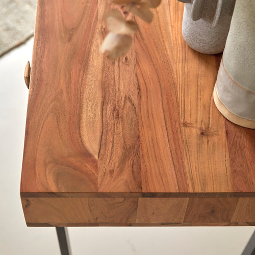 Tikamoon Bijzettafel van massief acacia - Naturel - vtwonen shop