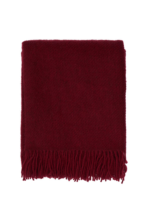 Klippan 100% wollen deken - Gotland - Burgundy -  130x200cm