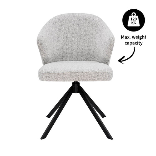 Kick draaistoel Liz - Grijs - vtwonen shop