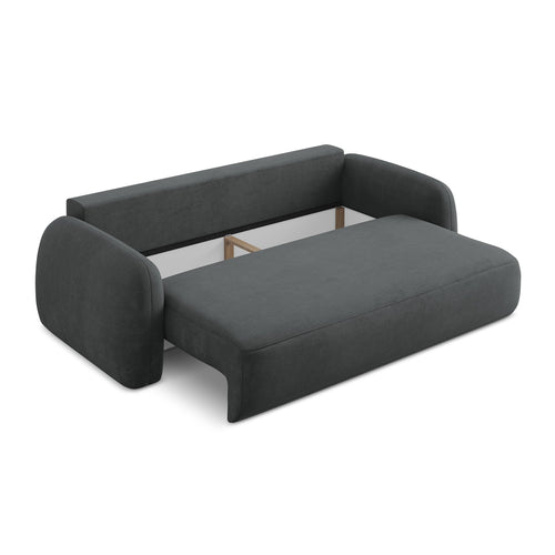 LaMiaSofa 3-zits slaapbank Amalfi - chenille stof - donkergrijs - 250x112x90