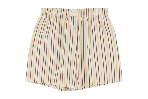 noo.ma Tala pyjamashorts - 100% biologisch katoen, gestreept, Yellow