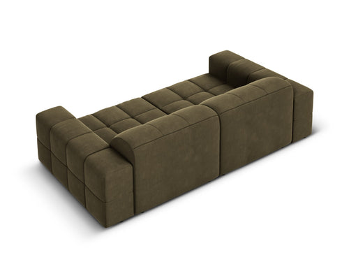 Cosmopolitan Design Bank Chicago 3-zits, flueel groente - 102x212x78cm