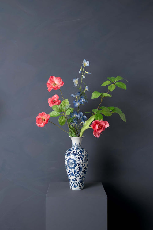 Madame Fleurie Cécile Petits – Luxe Zijden bloemen Mini Boeket – Stijlvolle Set voor Interieurdecoratie - 12cm x 28cm