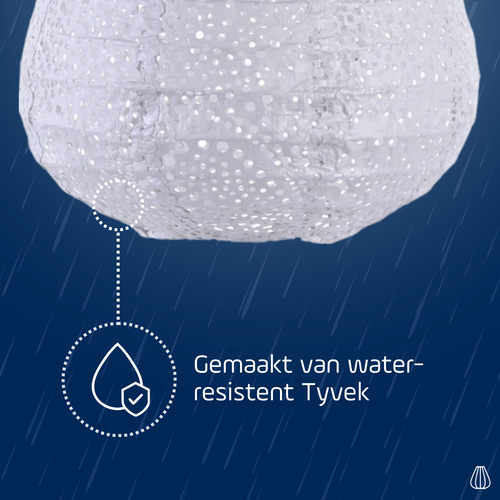 Lumiz solar lampion - paisley tulip - 20 cm - zilver