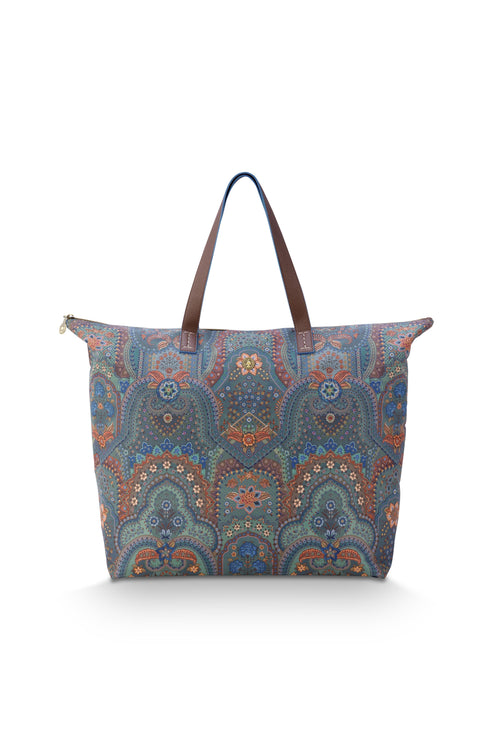 Pip Studio - Tilda Tote Bag Dames - Jabali - Blauw - 66x20x44cm - vtwonen shop