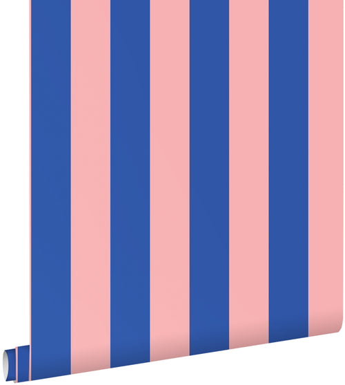 ESTAhome behang strepen licht roze en blauw - 53 cm x 10.05 m - 139907 - vtwonen shop