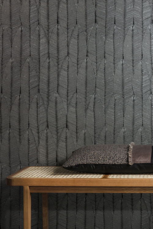 Masureel behang bladeren grijs - 53 cm x 10.05 m - 630874 - vtwonen shop