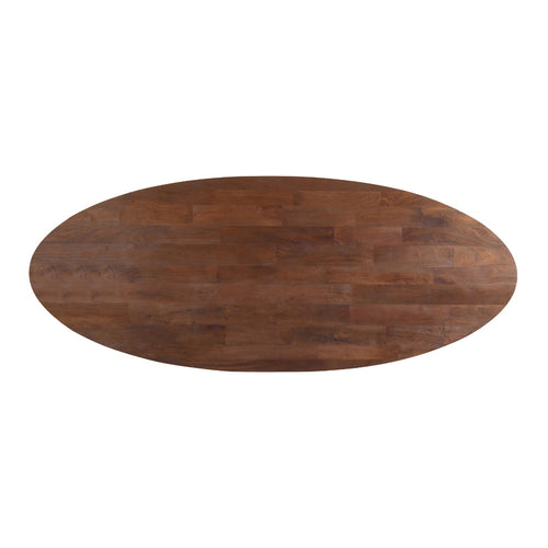 DÉJA Living Eettafel Xàtiva - Ovaal Donkerbruin Mangohout - 200x100x76cm - vtwonen shop