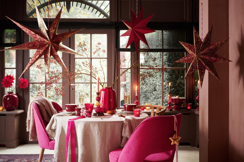 Pip Studio Kandelaar Bead - Glas - Rood/ Geel - 23.5cm - vtwonen shop