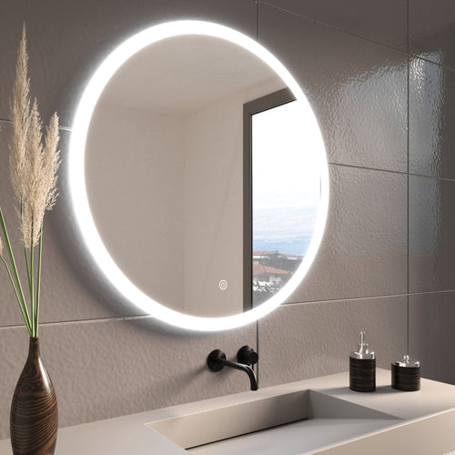 LOMAZOO badkamerspiegel Boston - met LED verlichting & anti condens - rond - 80 cm