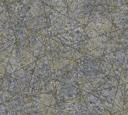 Livingwalls behang betonlook zwart, goud en zilver - 53 cm x 10.05 m - AS-391774 - vtwonen shop