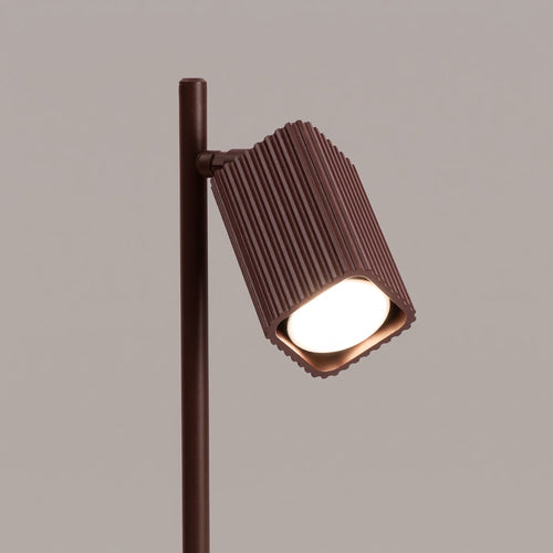 Sollux Lighting Tafellamp RAYO bruin - 14,5x14,5x43cm
