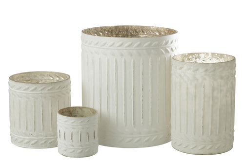 J-Line kaarshouder Ezy - glas - wit - extra large - vtwonen shop