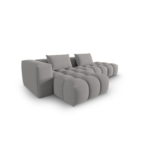 Cosmopolitan Design - Modulaire hoekbank links Verona 4-zits, structurele stof warm grijs - 145x265x70cm
