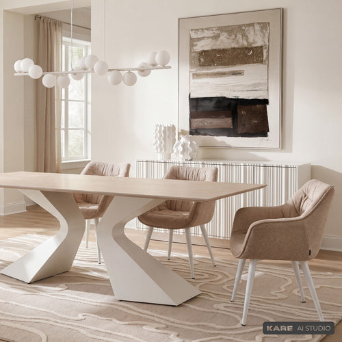 Kare Design Stoel met armleuningen Thelma beige