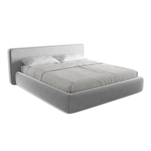 LaMiaSofa Bed met opbergruimte Firenze - velours - grijs - 220x225x82