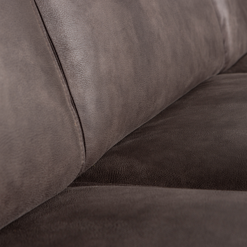 WOOOD hoekbank rechts Statement - Lederlook - Donkergrijs - 77x274x210