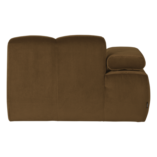 WOOOD chaise longue bank links Mojo - Velvet - Honinggeel - 74x124x162