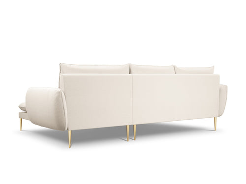 Cosmopolitan Design rechter hoekbank Vienna 5-zits, boucle, beige - 170x255x95cm